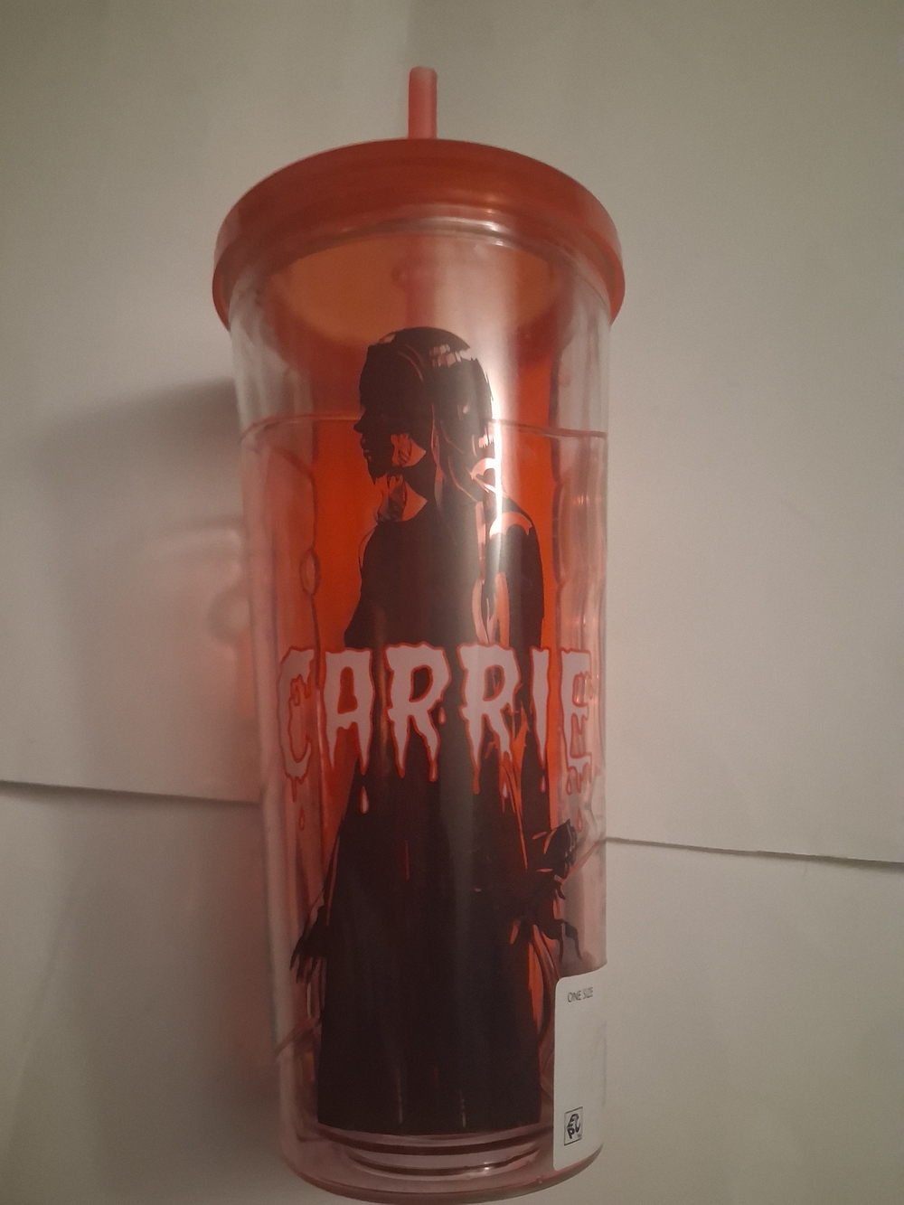 Bleeding 'Carrie' Double-Wall Tumbler with Straw